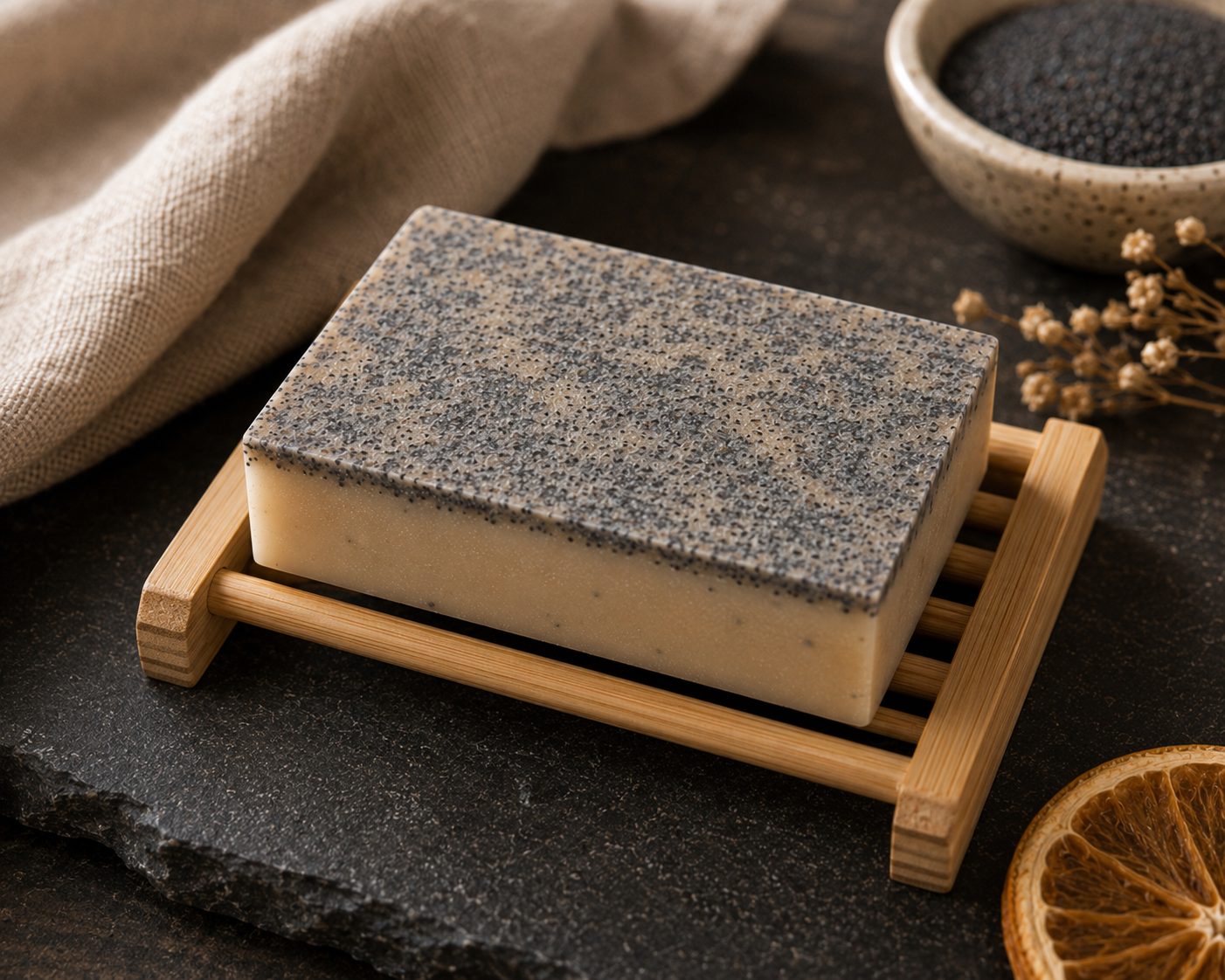 Sunrise Poppy Crumb Goat Milk Soap